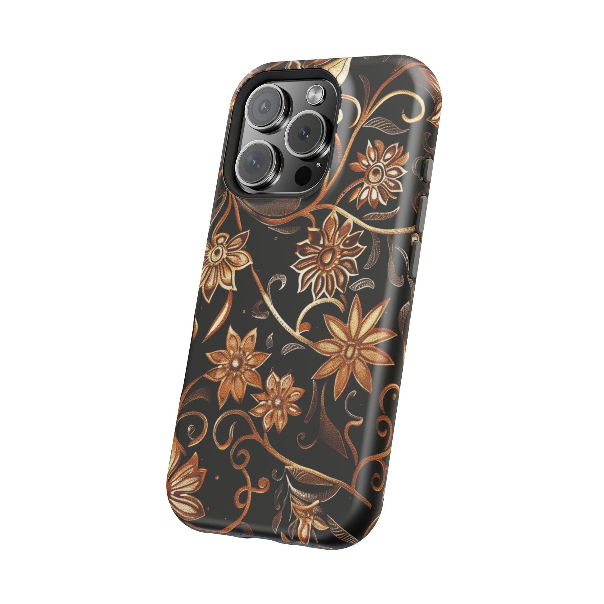Floral Gold Scroll Phone Case — Magnetic Impact - Resistant - DIGITAL X