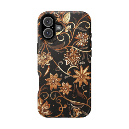 Floral Gold Scroll Phone Case — Magnetic Impact - Resistant - DIGITAL X