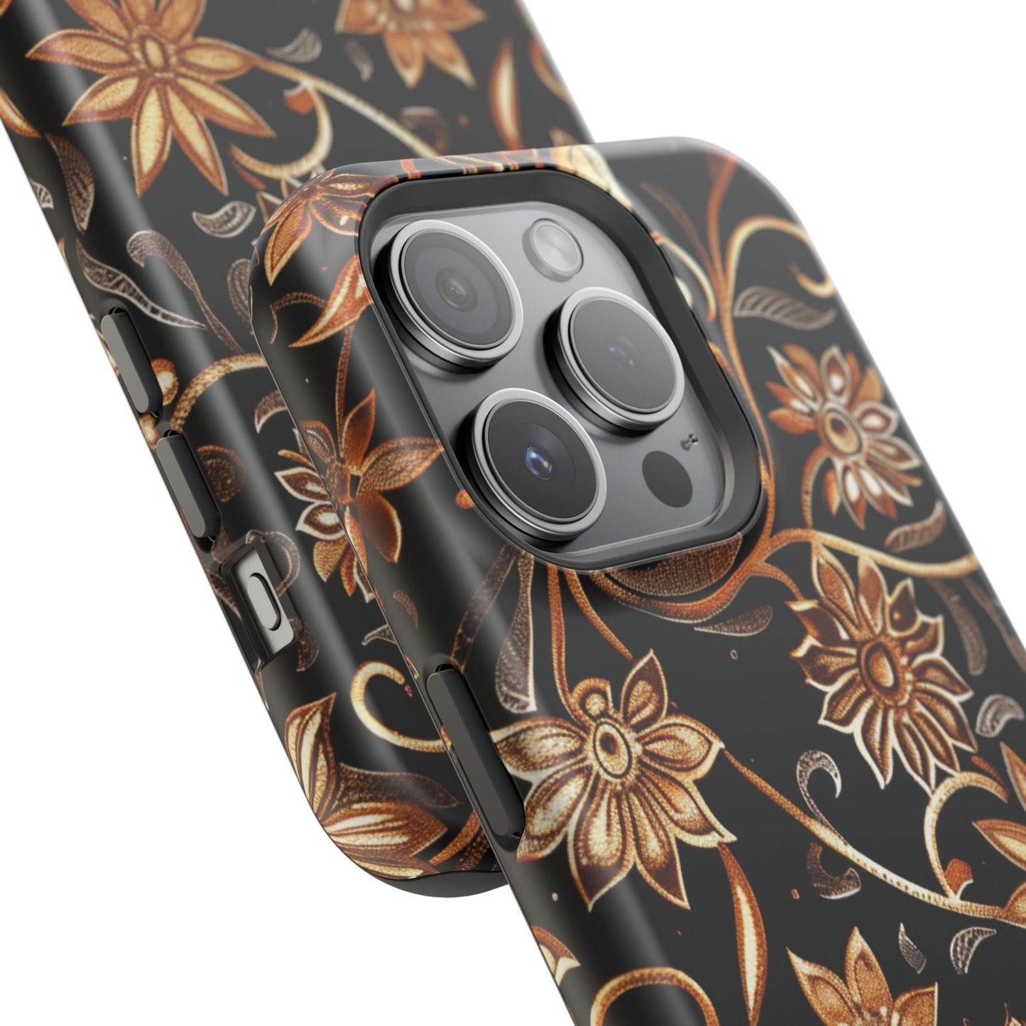 Floral Gold Scroll Phone Case — Magnetic Impact - Resistant - DIGITAL X