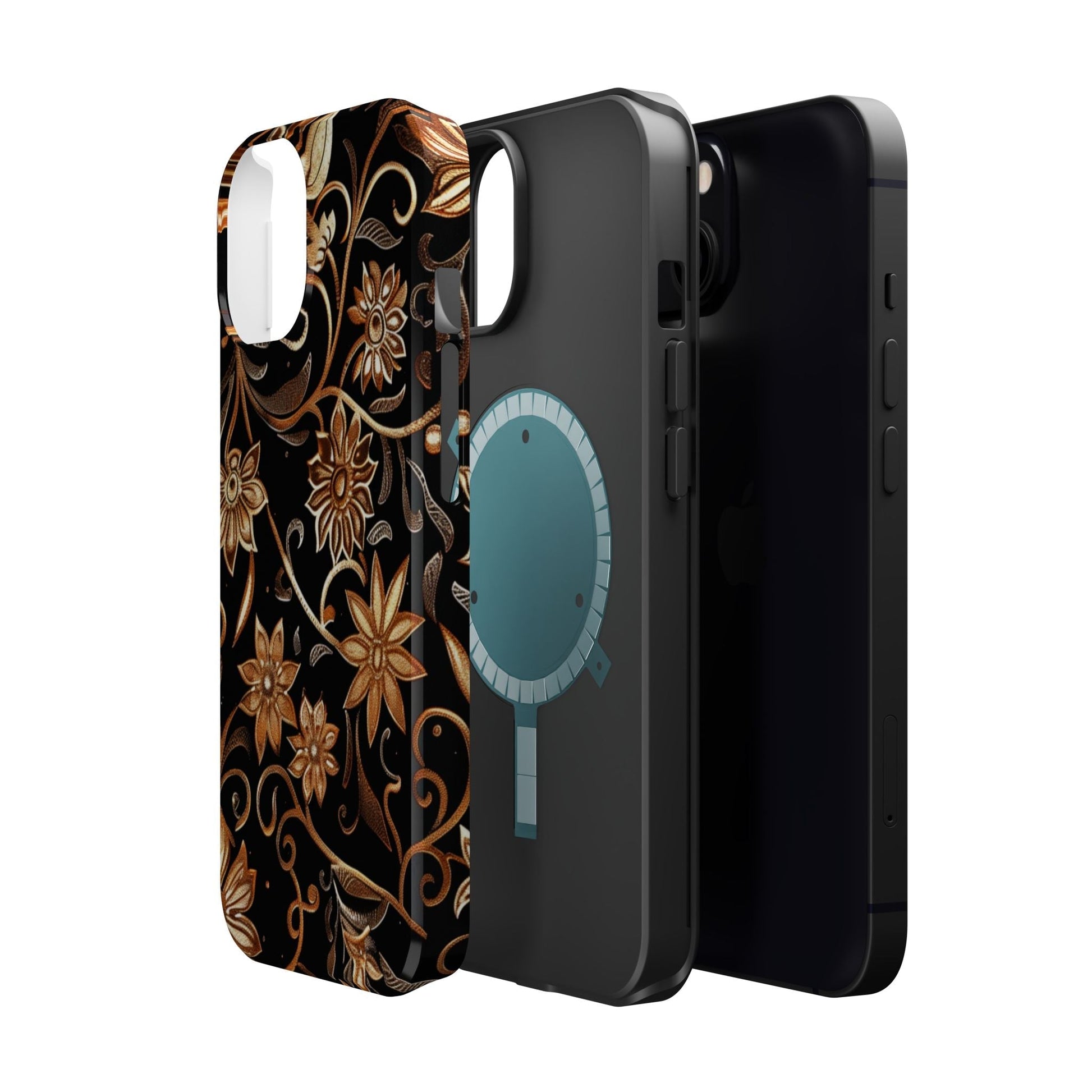 Floral Gold Scroll Phone Case — Magnetic Impact - Resistant - DIGITAL X