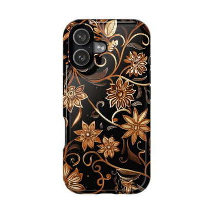Floral Gold Scroll Phone Case — Magnetic Impact - Resistant - DIGITAL X