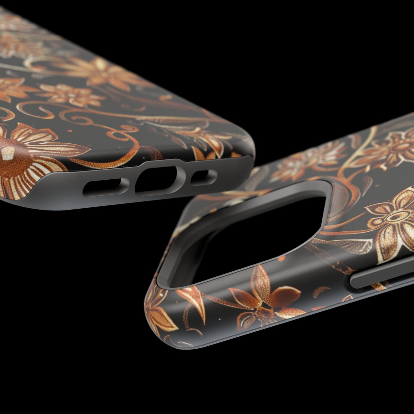Floral Gold Scroll Phone Case — Magnetic Impact - Resistant - DIGITAL X