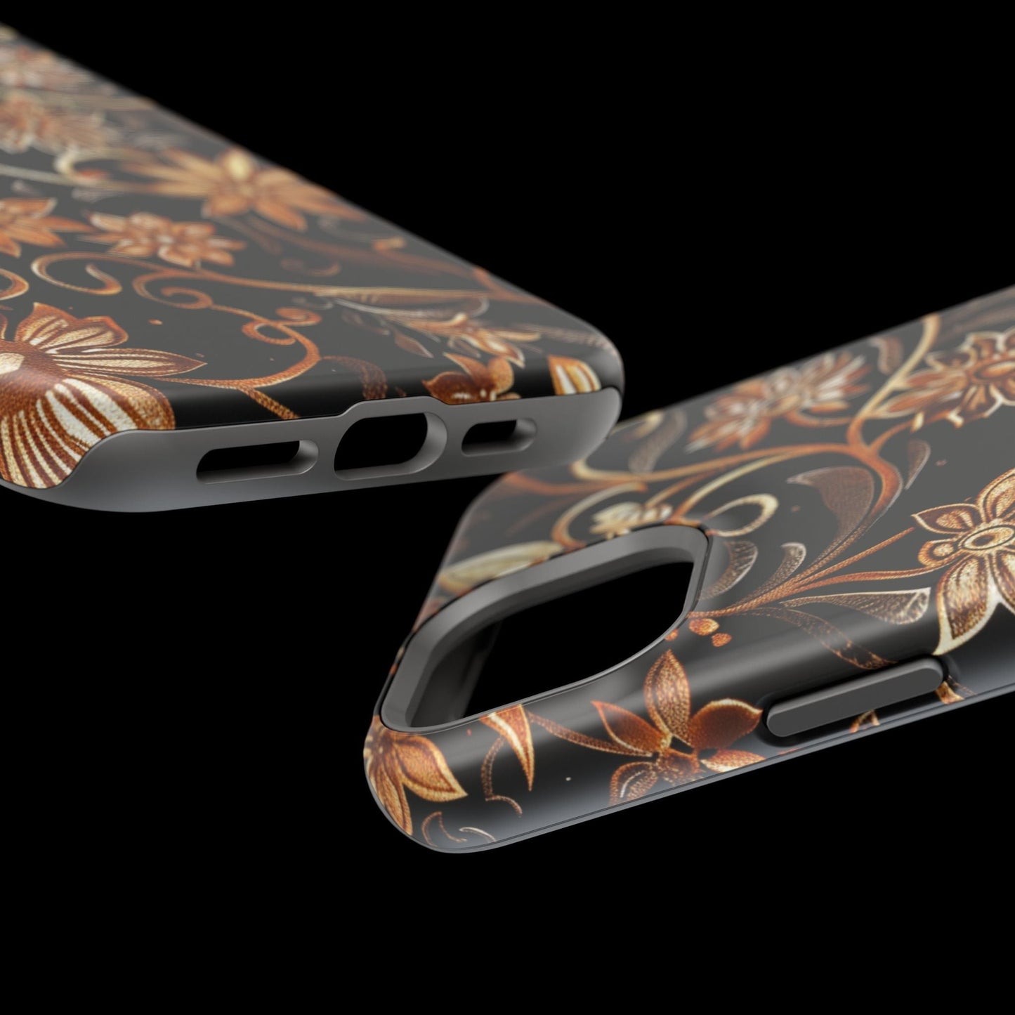Floral Gold Scroll Phone Case — Magnetic Impact - Resistant - DIGITAL X