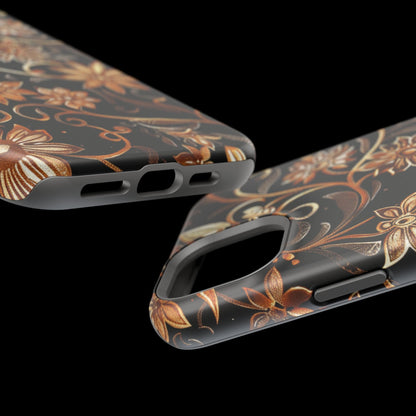 Floral Gold Scroll Phone Case — Magnetic Impact - Resistant - DIGITAL X