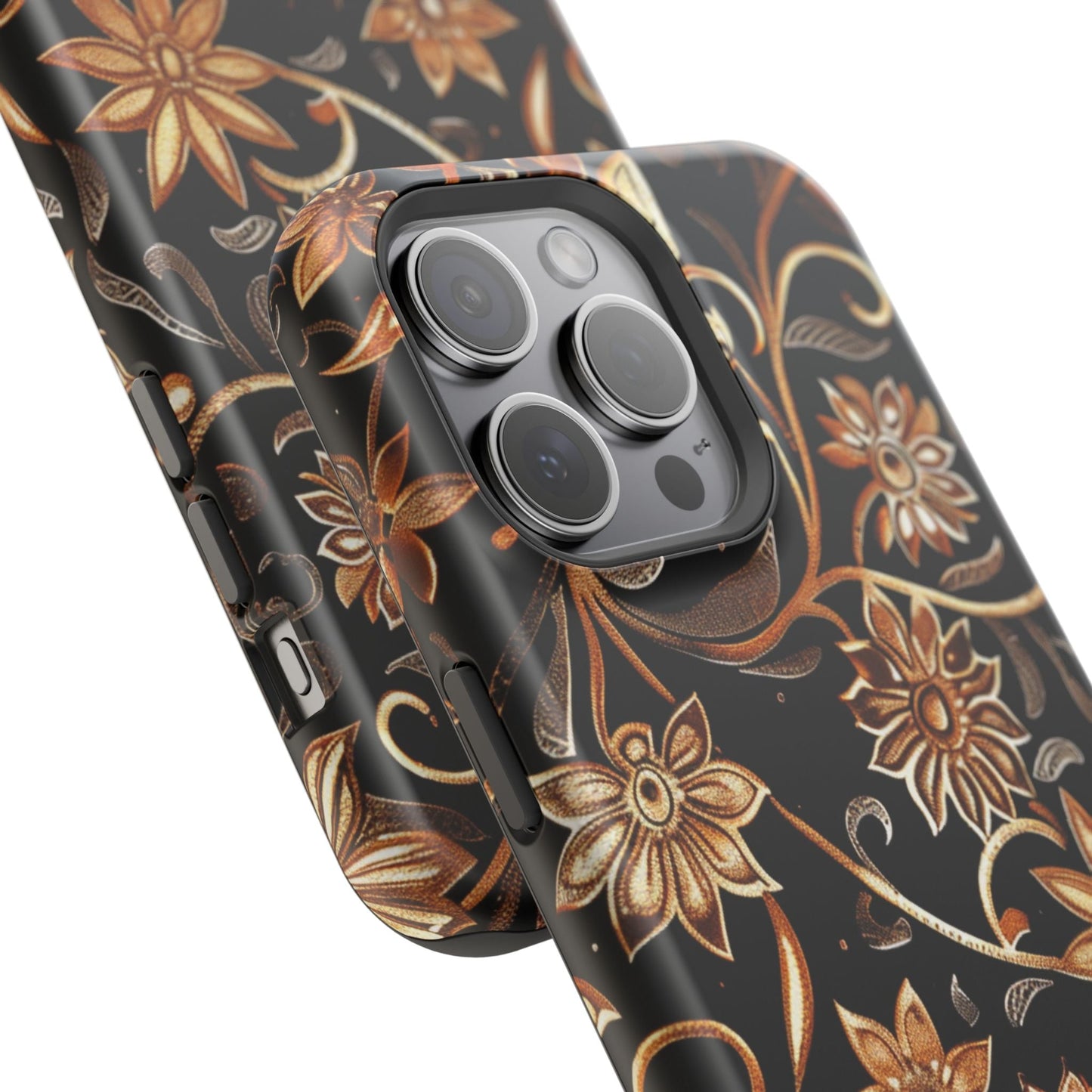 Floral Gold Scroll Phone Case — Magnetic Impact - Resistant - DIGITAL X