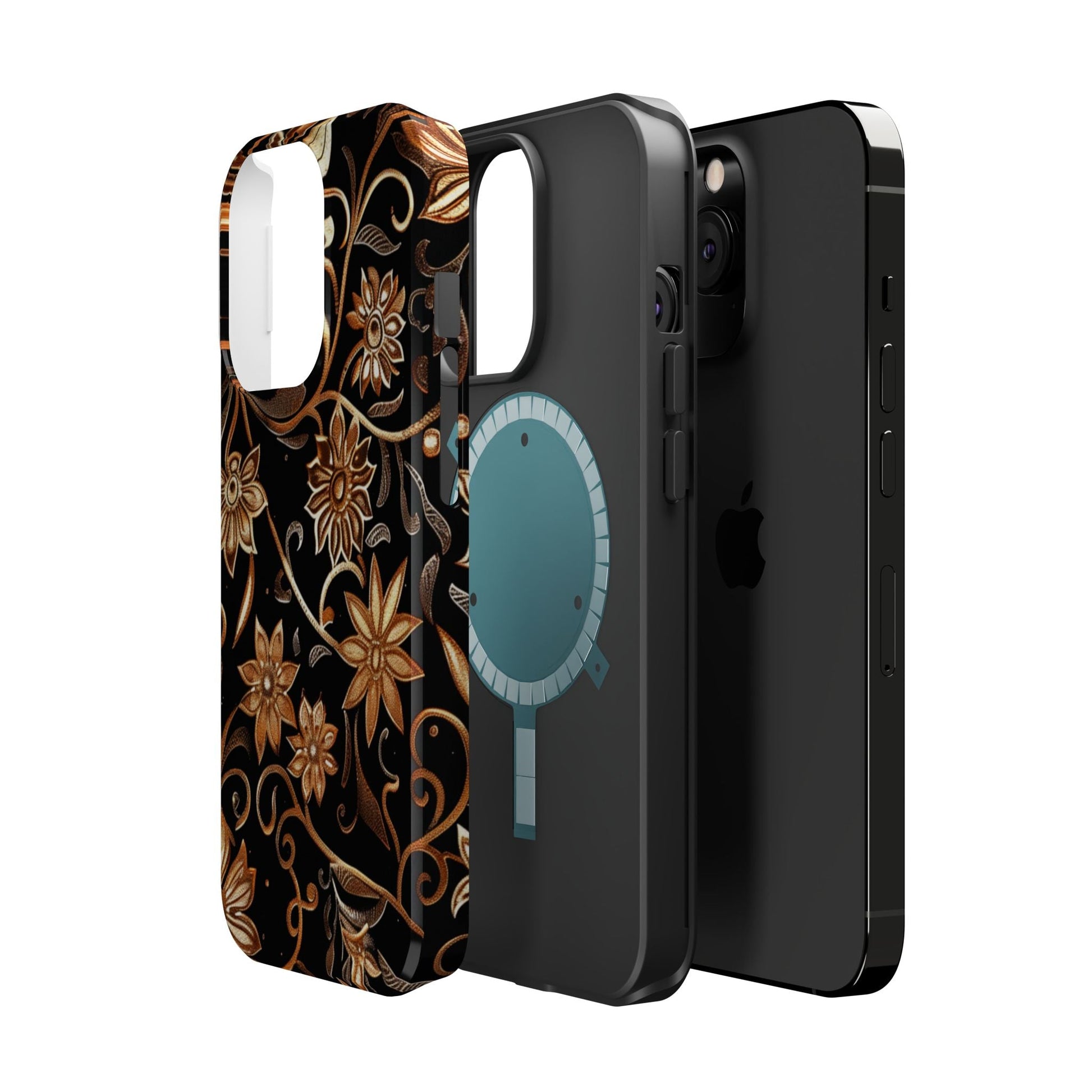 Floral Gold Scroll Phone Case — Magnetic Impact - Resistant - DIGITAL X