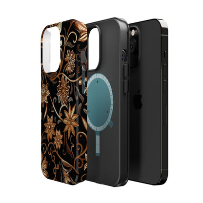 Floral Gold Scroll Phone Case — Magnetic Impact - Resistant - DIGITAL X