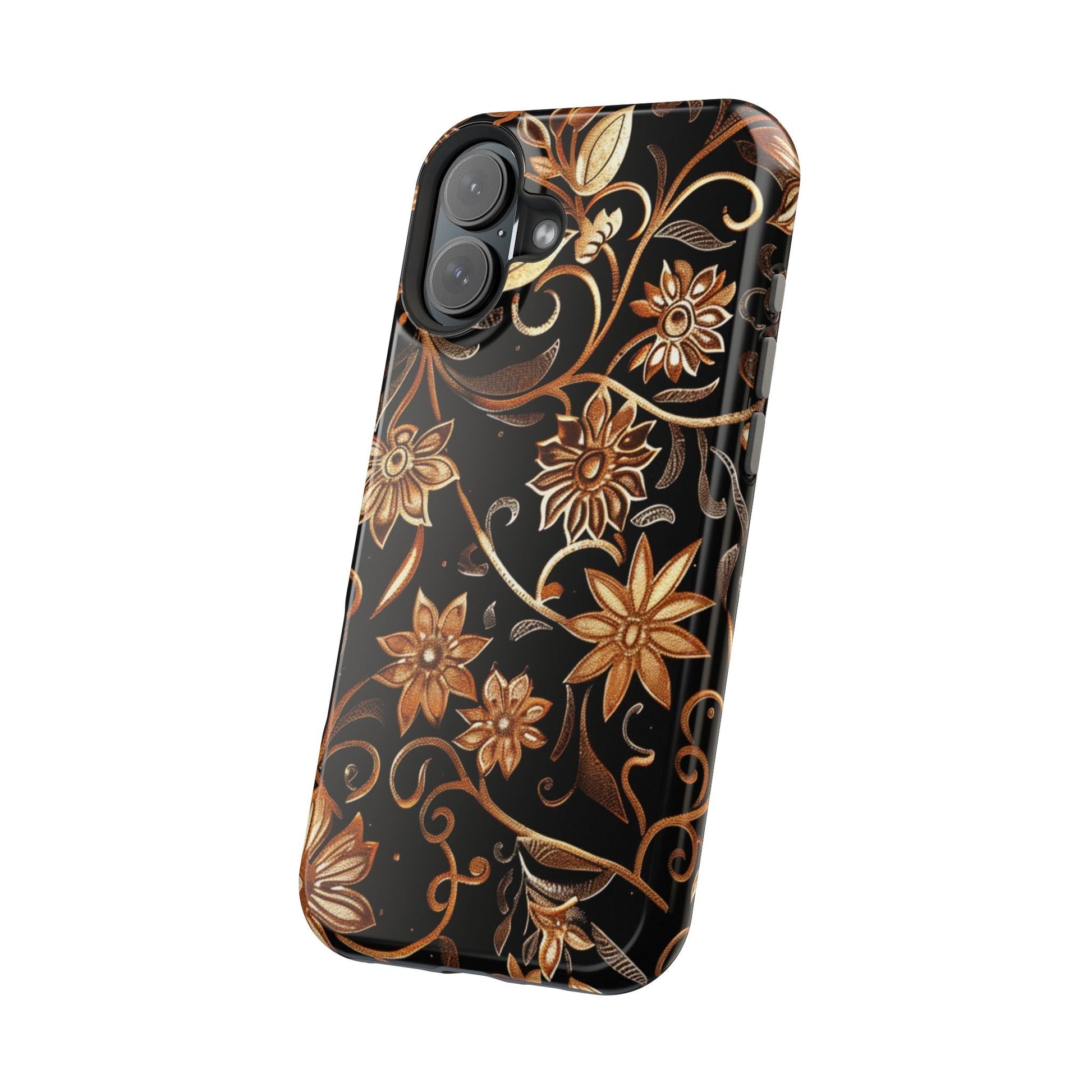 Floral Gold Scroll Phone Case — Magnetic Impact - Resistant - DIGITAL X