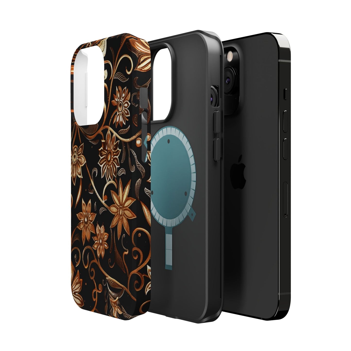 Floral Gold Scroll Phone Case — Magnetic Impact - Resistant - DIGITAL X
