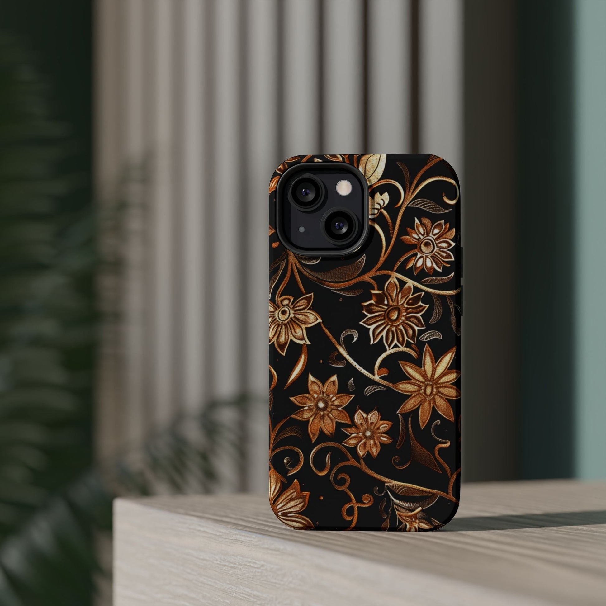 Floral Gold Scroll Phone Case — Magnetic Impact - Resistant - DIGITAL X