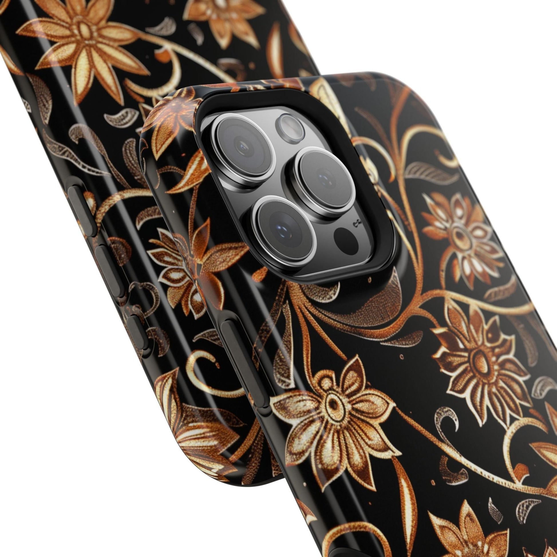 Floral Gold Scroll Phone Case — Magnetic Impact - Resistant - DIGITAL X