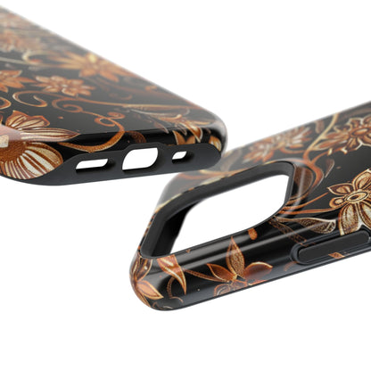 Floral Gold Scroll Phone Case — Magnetic Impact - Resistant - DIGITAL X
