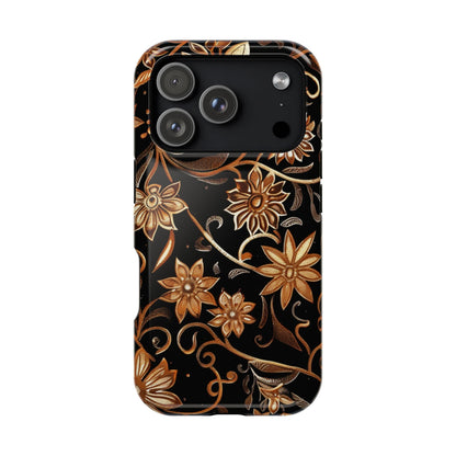 Floral Gold Scroll Phone Case — Magnetic Impact - Resistant - DIGITAL X