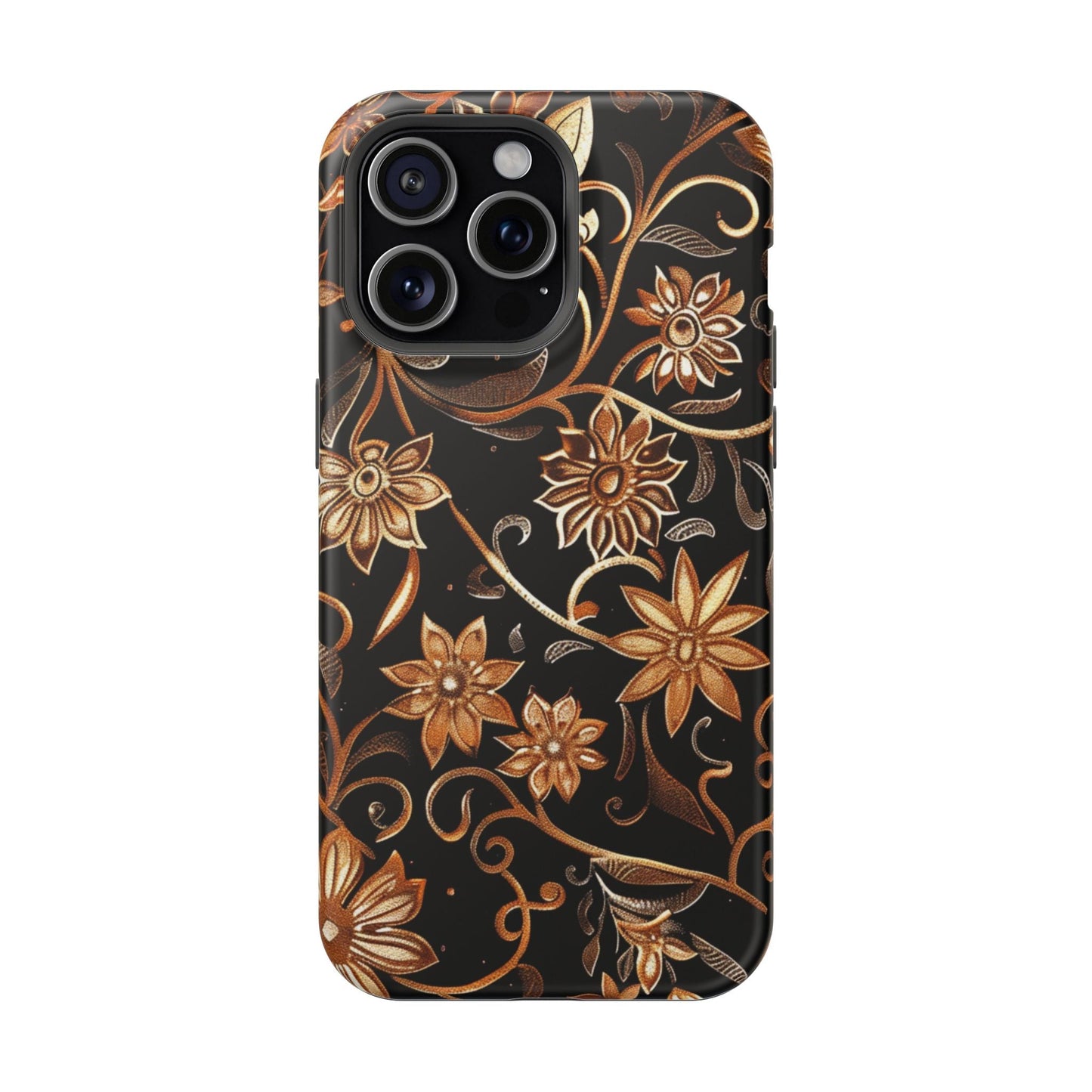 Floral Gold Scroll Phone Case — Magnetic Impact - Resistant - DIGITAL X