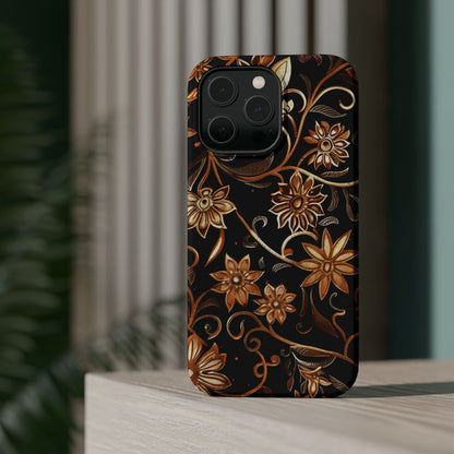 Floral Gold Scroll Phone Case — Magnetic Impact - Resistant - DIGITAL X