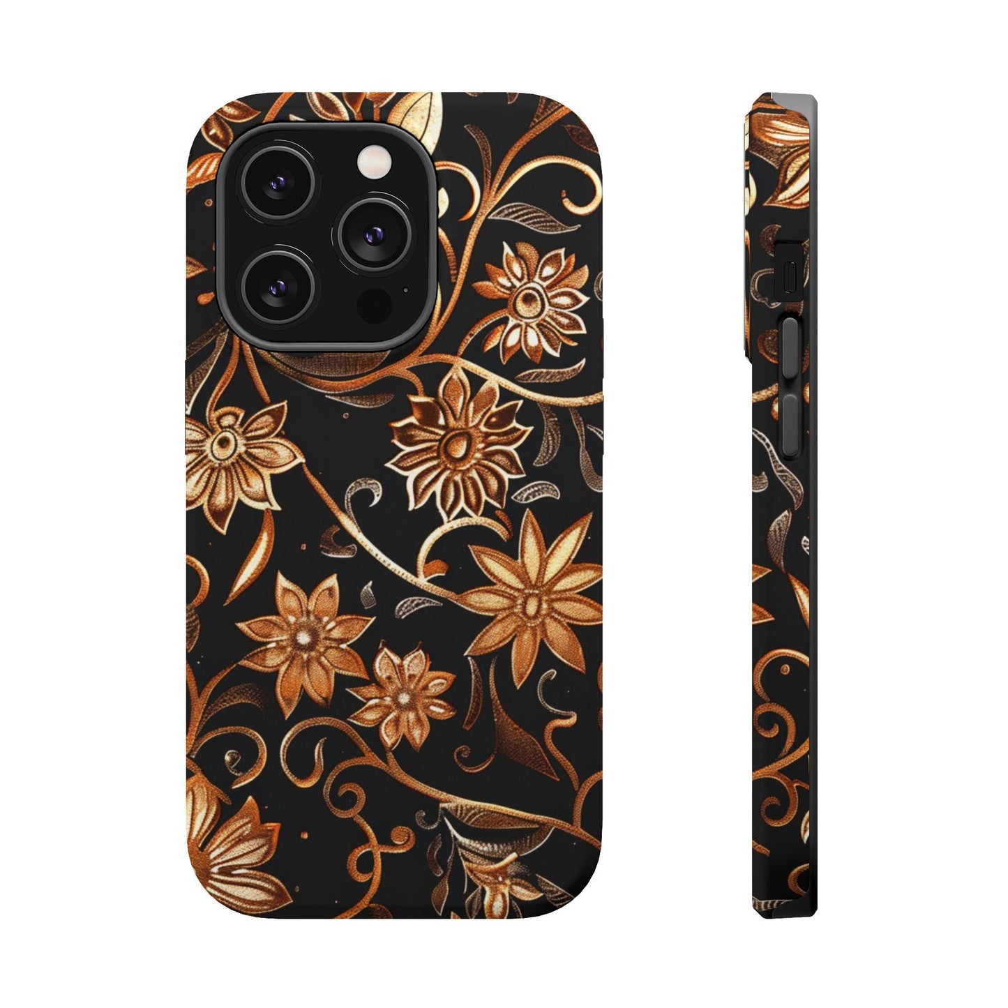 Floral Gold Scroll Phone Case — Magnetic Impact - Resistant - DIGITAL X