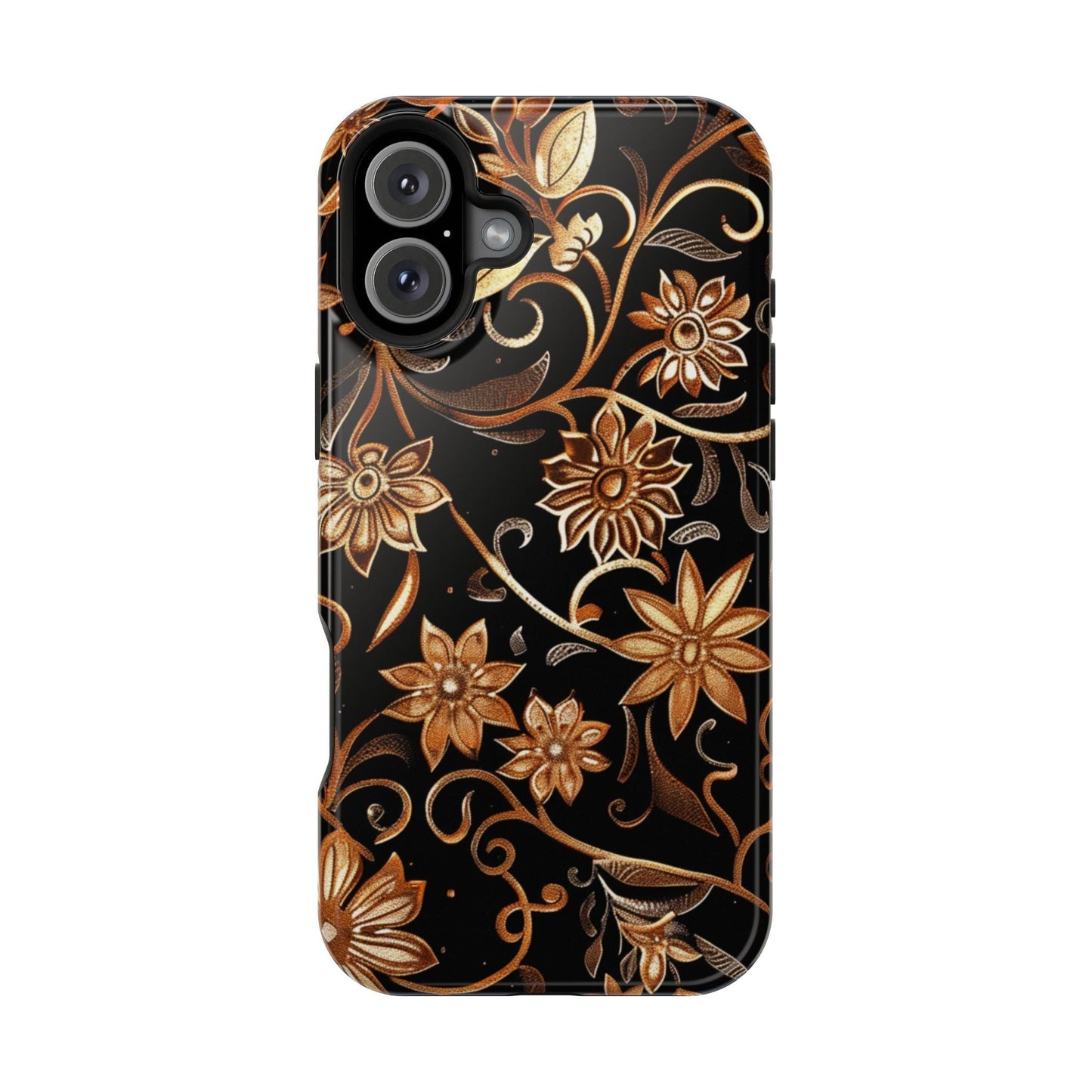 Floral Gold Scroll Phone Case — Magnetic Impact - Resistant - DIGITAL X