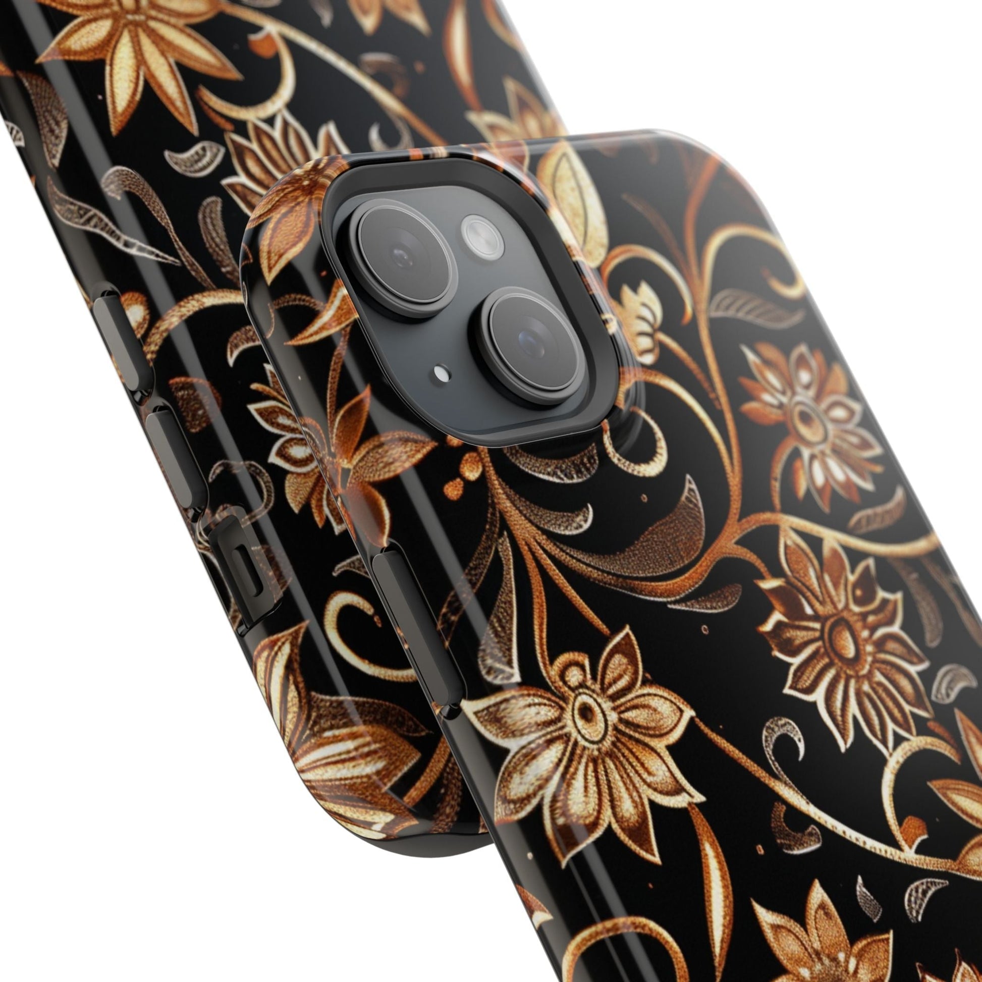 Floral Gold Scroll Phone Case — Magnetic Impact - Resistant - DIGITAL X