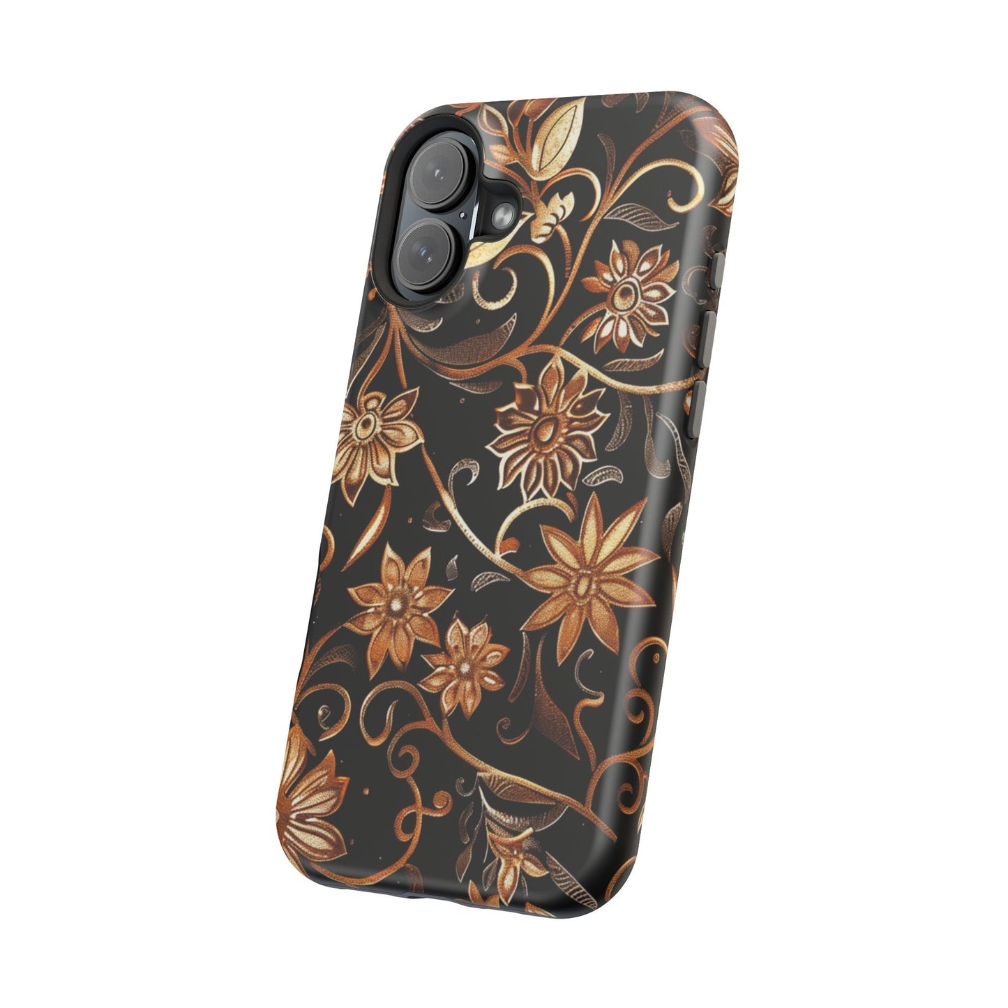 Floral Gold Scroll Phone Case — Magnetic Impact - Resistant - DIGITAL X