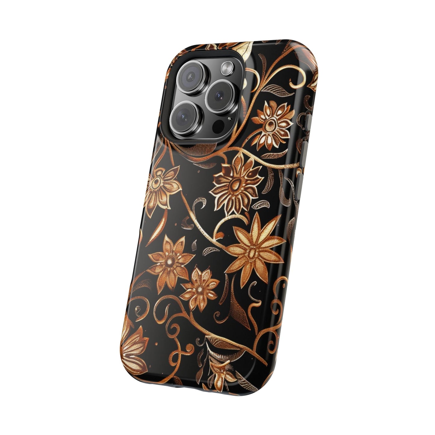 Floral Gold Scroll Phone Case — Magnetic Impact - Resistant - DIGITAL X