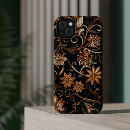 Floral Gold Scroll Phone Case — Magnetic Impact - Resistant - DIGITAL X