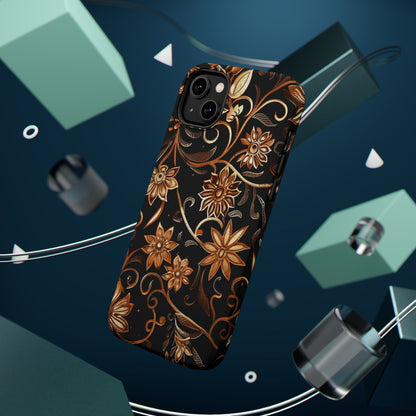 Floral Gold Scroll Phone Case — Magnetic Impact - Resistant - DIGITAL X