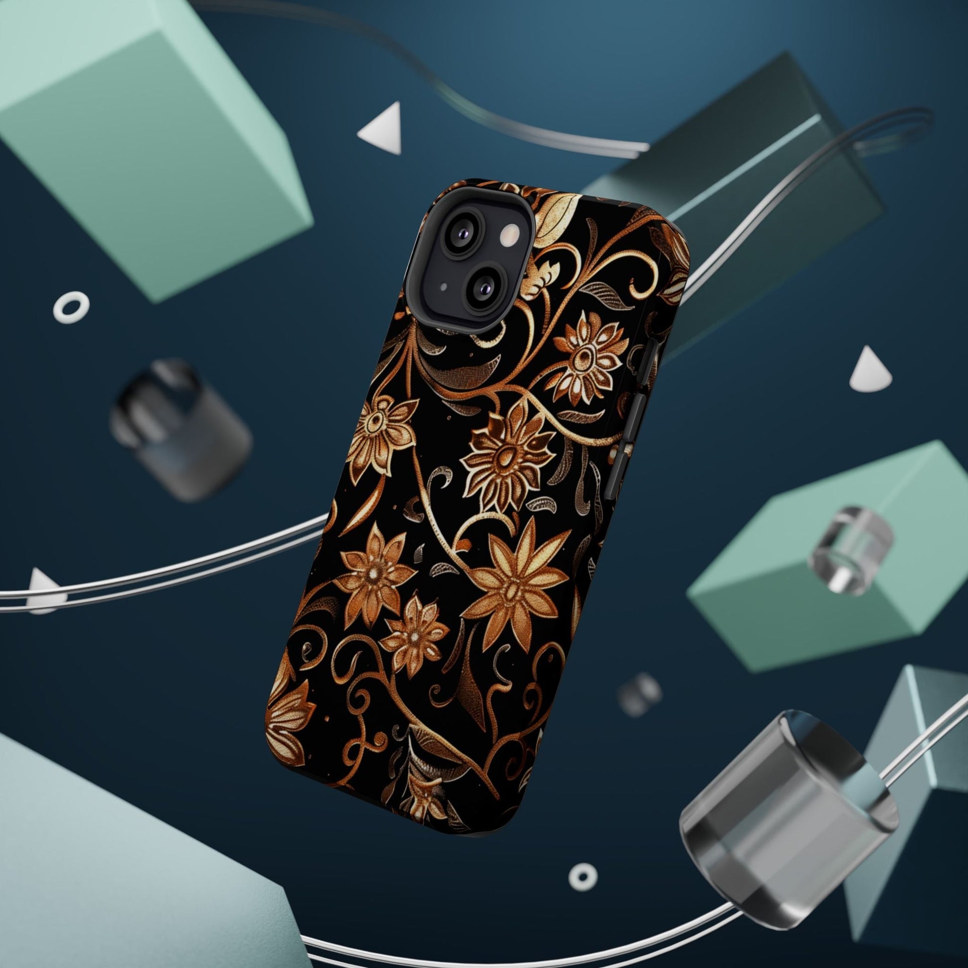 Floral Gold Scroll Phone Case — Magnetic Impact - Resistant - DIGITAL X