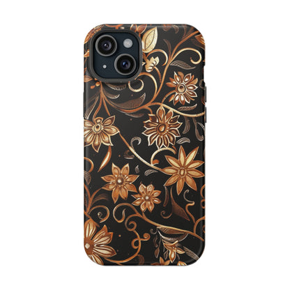 Floral Gold Scroll Phone Case — Magnetic Impact - Resistant - DIGITAL X