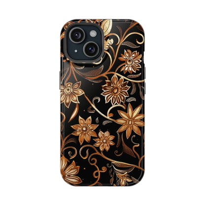 Floral Gold Scroll Phone Case — Magnetic Impact - Resistant - DIGITAL X