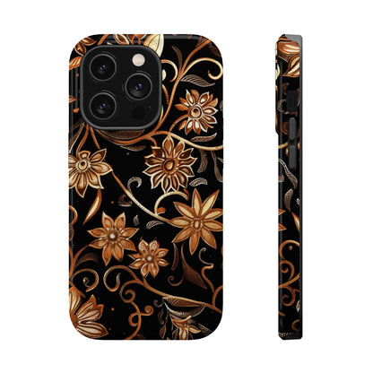 Floral Gold Scroll Phone Case — Magnetic Impact - Resistant - DIGITAL X