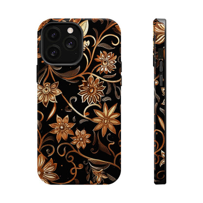 Floral Gold Scroll Phone Case — Magnetic Impact - Resistant - DIGITAL X