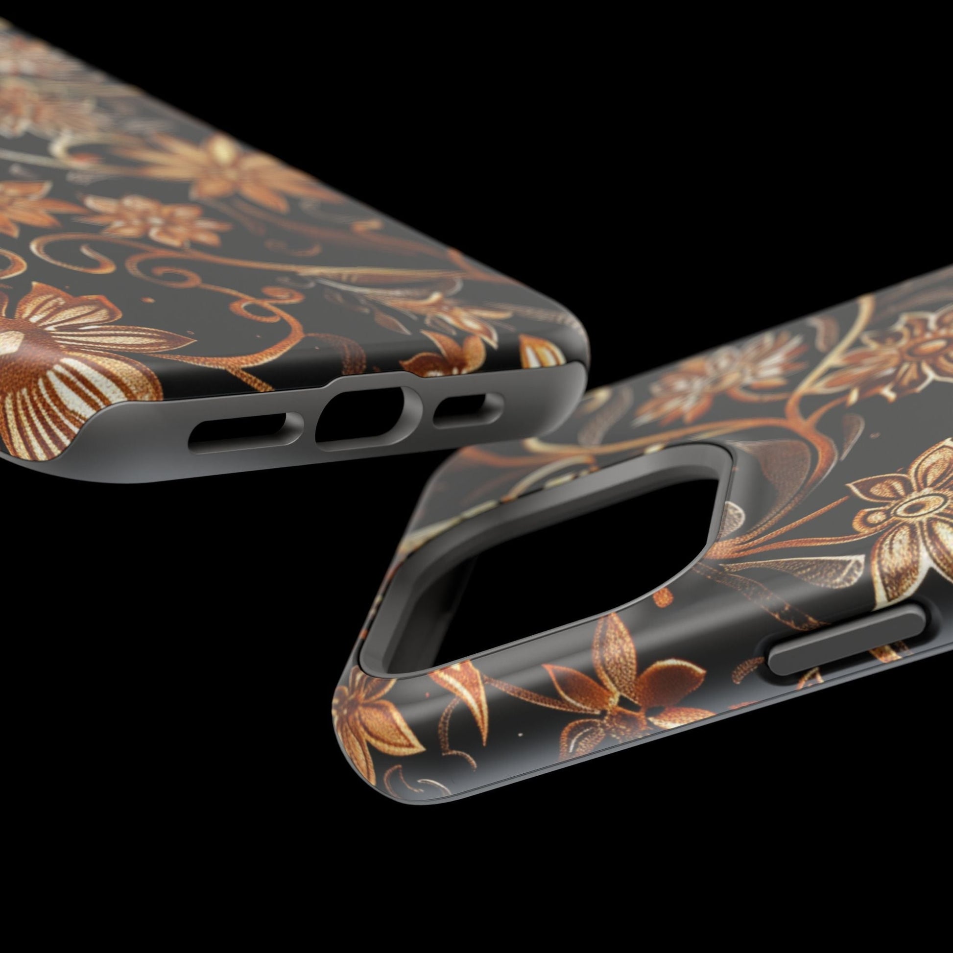 Floral Gold Scroll Phone Case — Magnetic Impact - Resistant - DIGITAL X