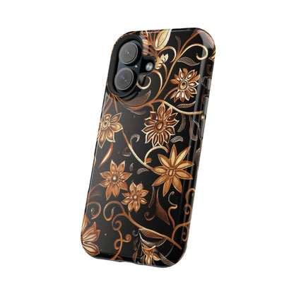 Floral Gold Scroll Phone Case — Magnetic Impact - Resistant - DIGITAL X