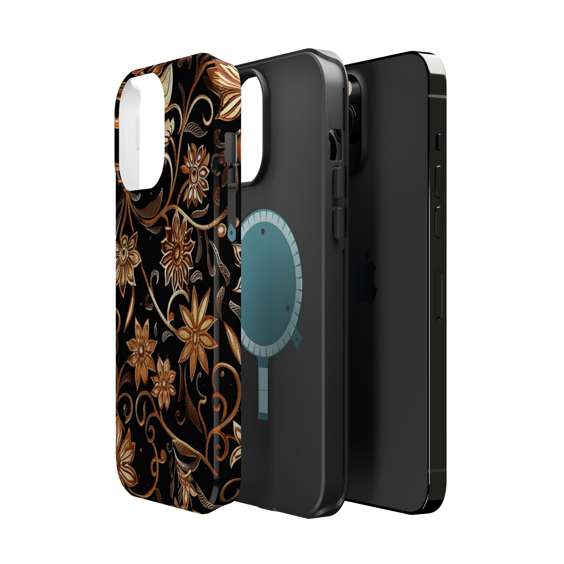 Floral Gold Scroll Phone Case — Magnetic Impact - Resistant - DIGITAL X