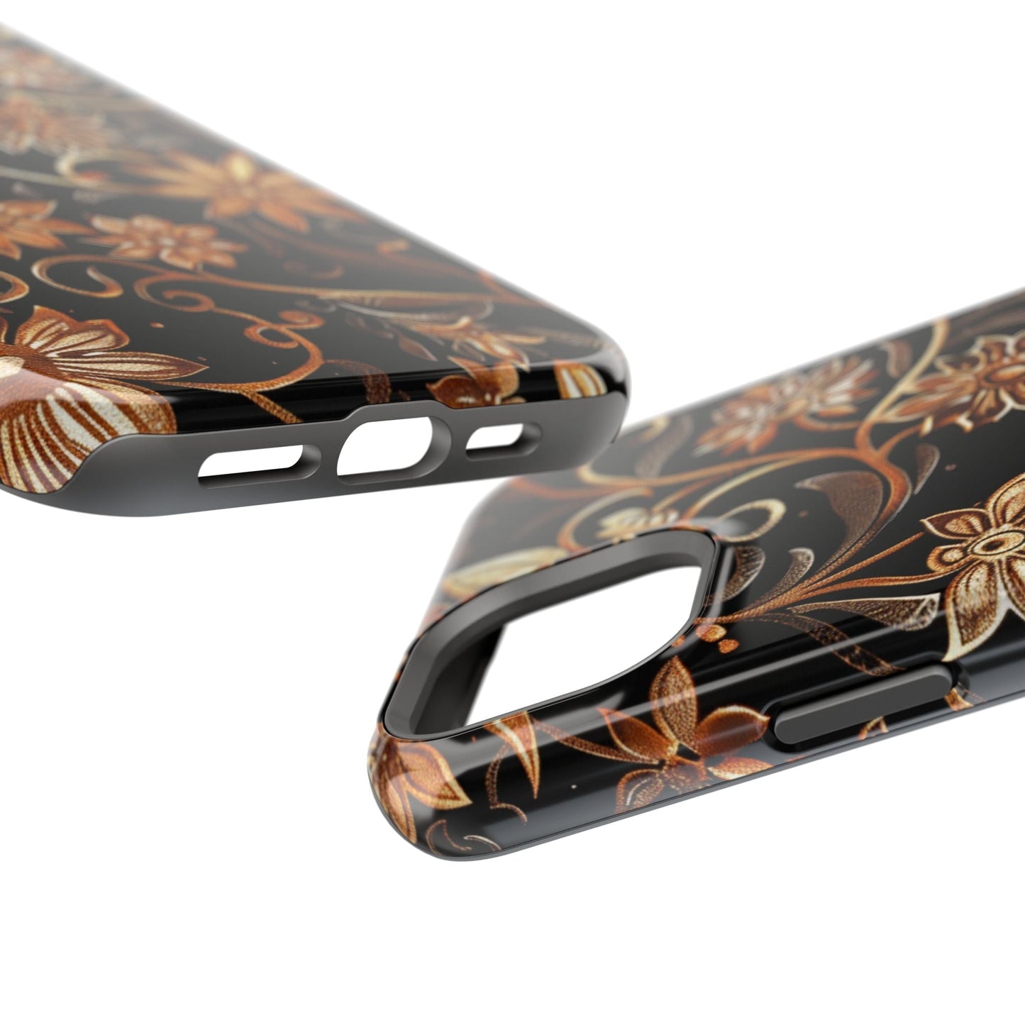 Floral Gold Scroll Phone Case — Magnetic Impact - Resistant - DIGITAL X