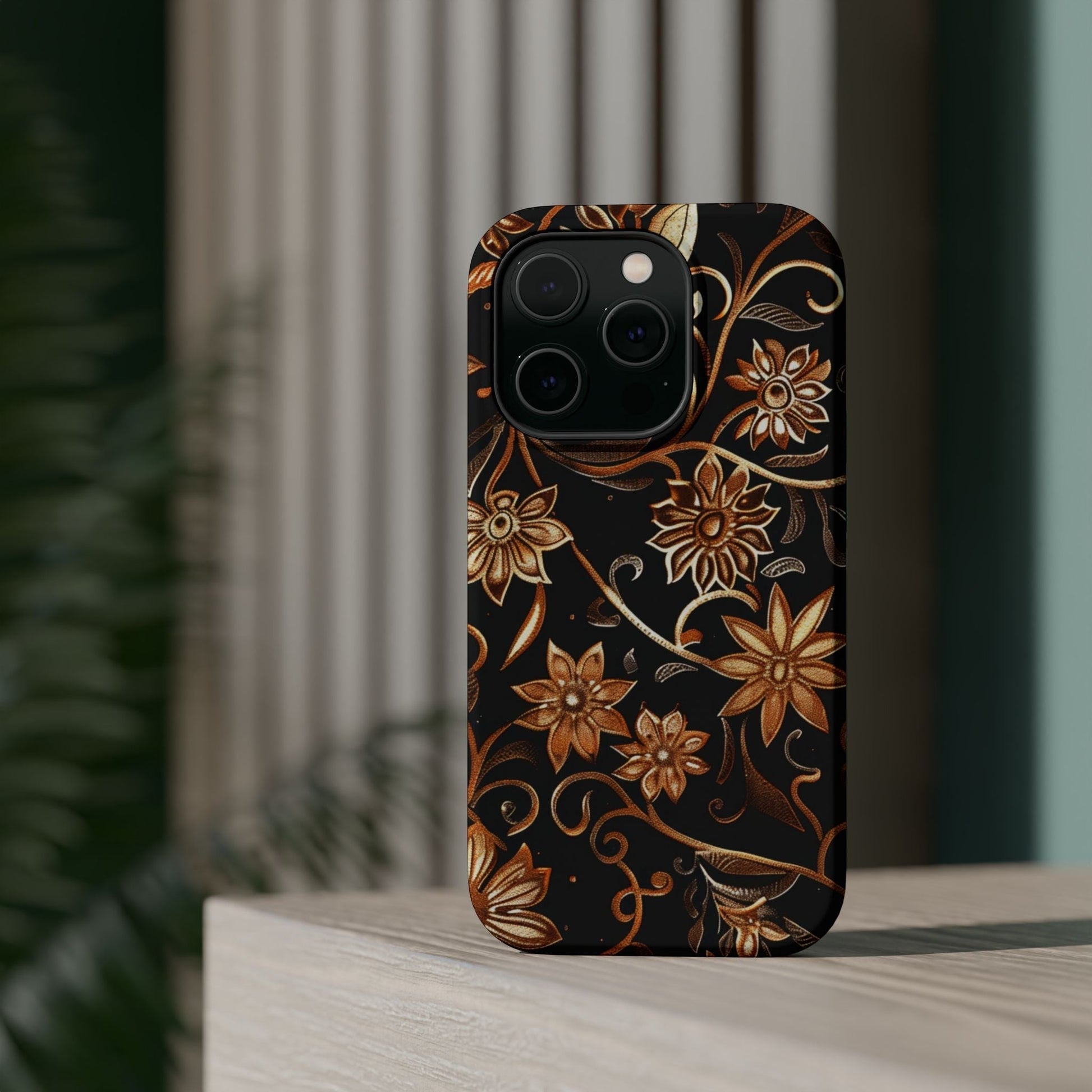 Floral Gold Scroll Phone Case — Magnetic Impact - Resistant - DIGITAL X