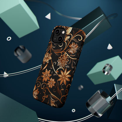 Floral Gold Scroll Phone Case — Magnetic Impact - Resistant - DIGITAL X