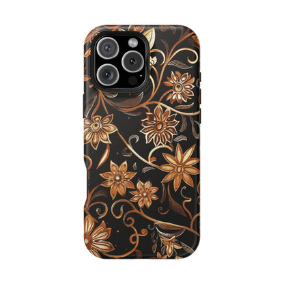 Floral Gold Scroll Phone Case — Magnetic Impact - Resistant - DIGITAL X
