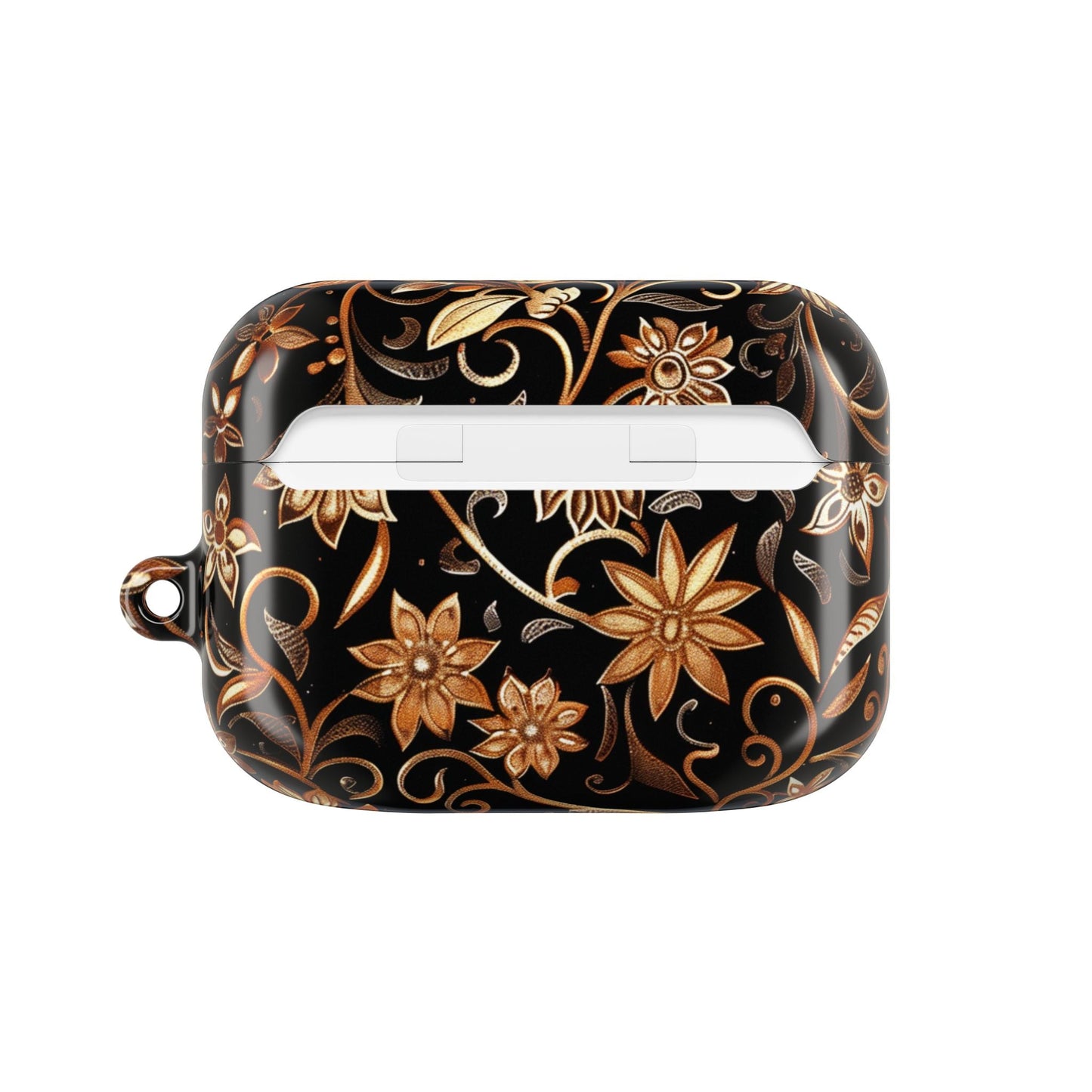 Floral Gold Swirl AirPod Case — Elegant Black & Gold Protective Cover - DIGITAL X