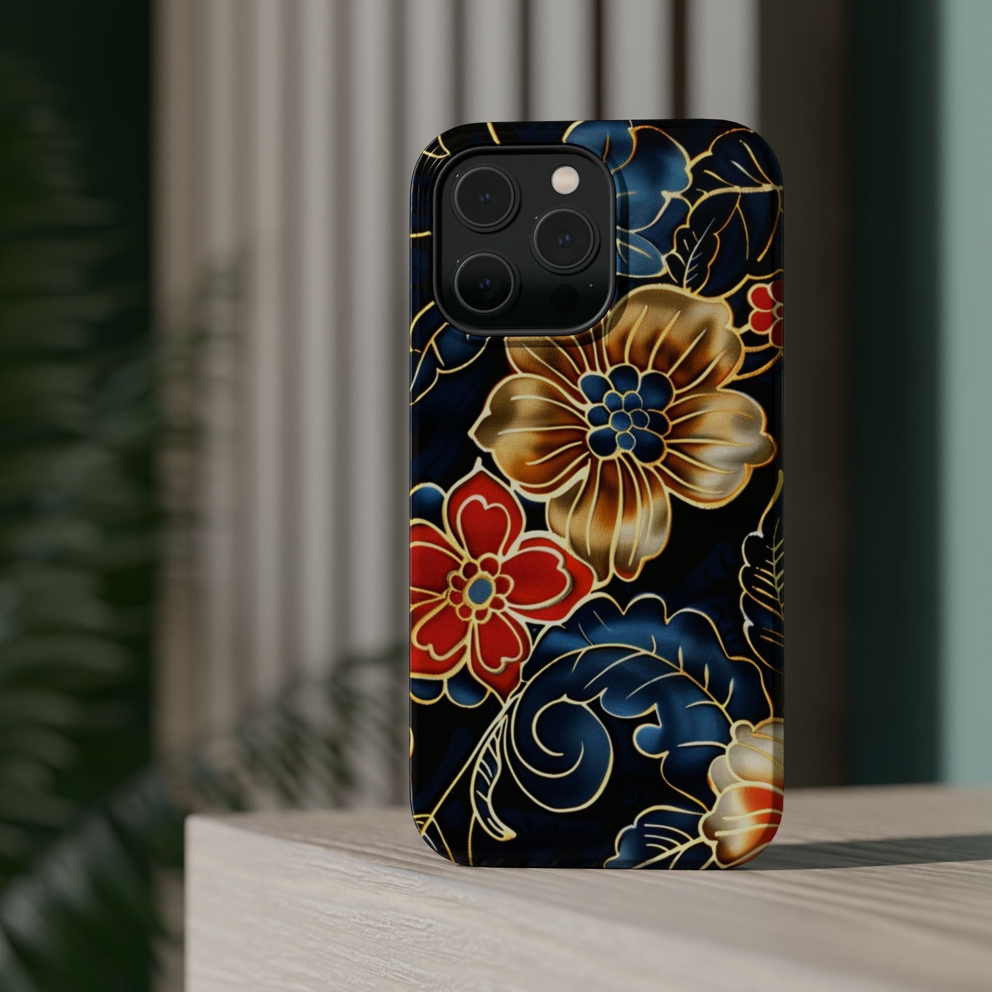 Floral Gold - Trim Magnetic Impact Phone Case - DIGITAL X