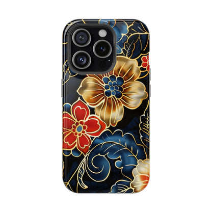 Floral Gold - Trim Magnetic Impact Phone Case - DIGITAL X