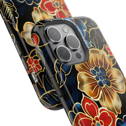 Floral Gold - Trim Magnetic Impact Phone Case - DIGITAL X