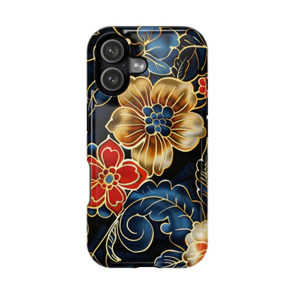 Floral Gold - Trim Magnetic Impact Phone Case - DIGITAL X