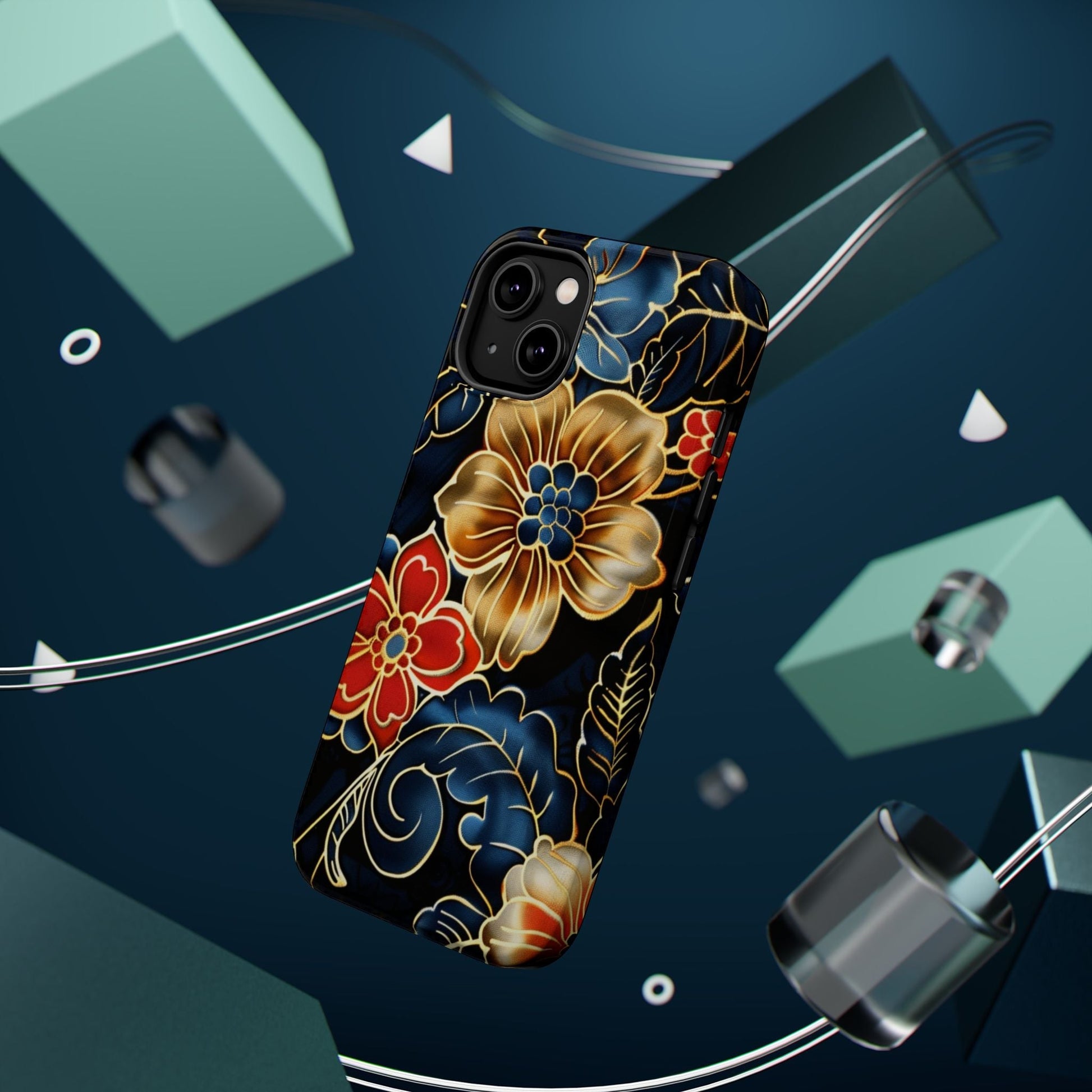 Floral Gold - Trim Magnetic Impact Phone Case - DIGITAL X