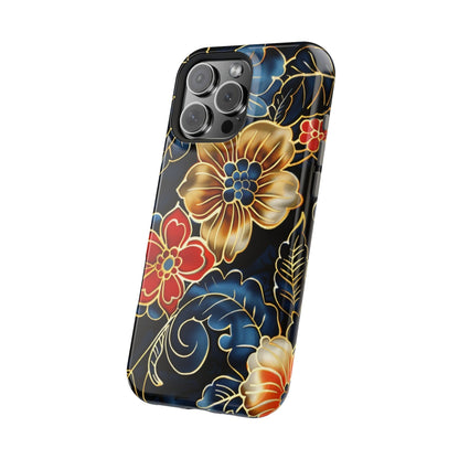 Floral Gold - Trim Magnetic Impact Phone Case - DIGITAL X