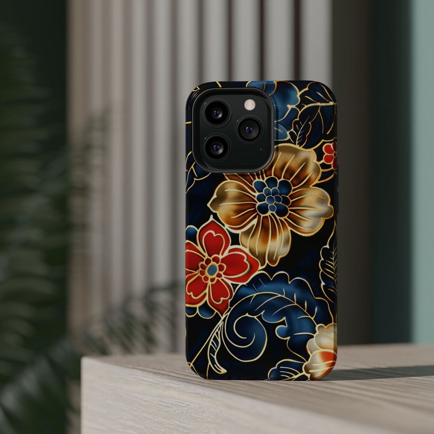 Floral Gold - Trim Magnetic Impact Phone Case - DIGITAL X
