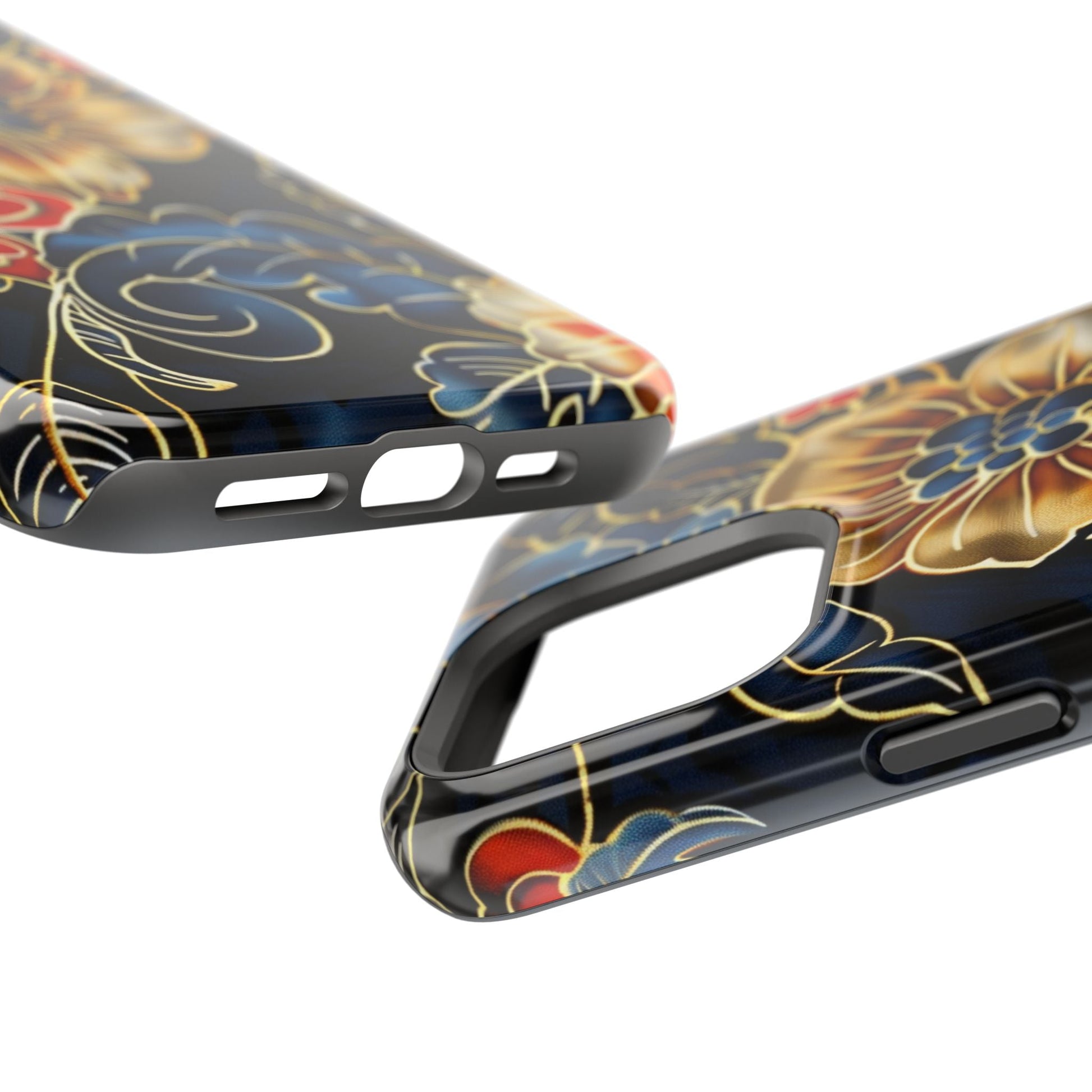 Floral Gold - Trim Magnetic Impact Phone Case - DIGITAL X