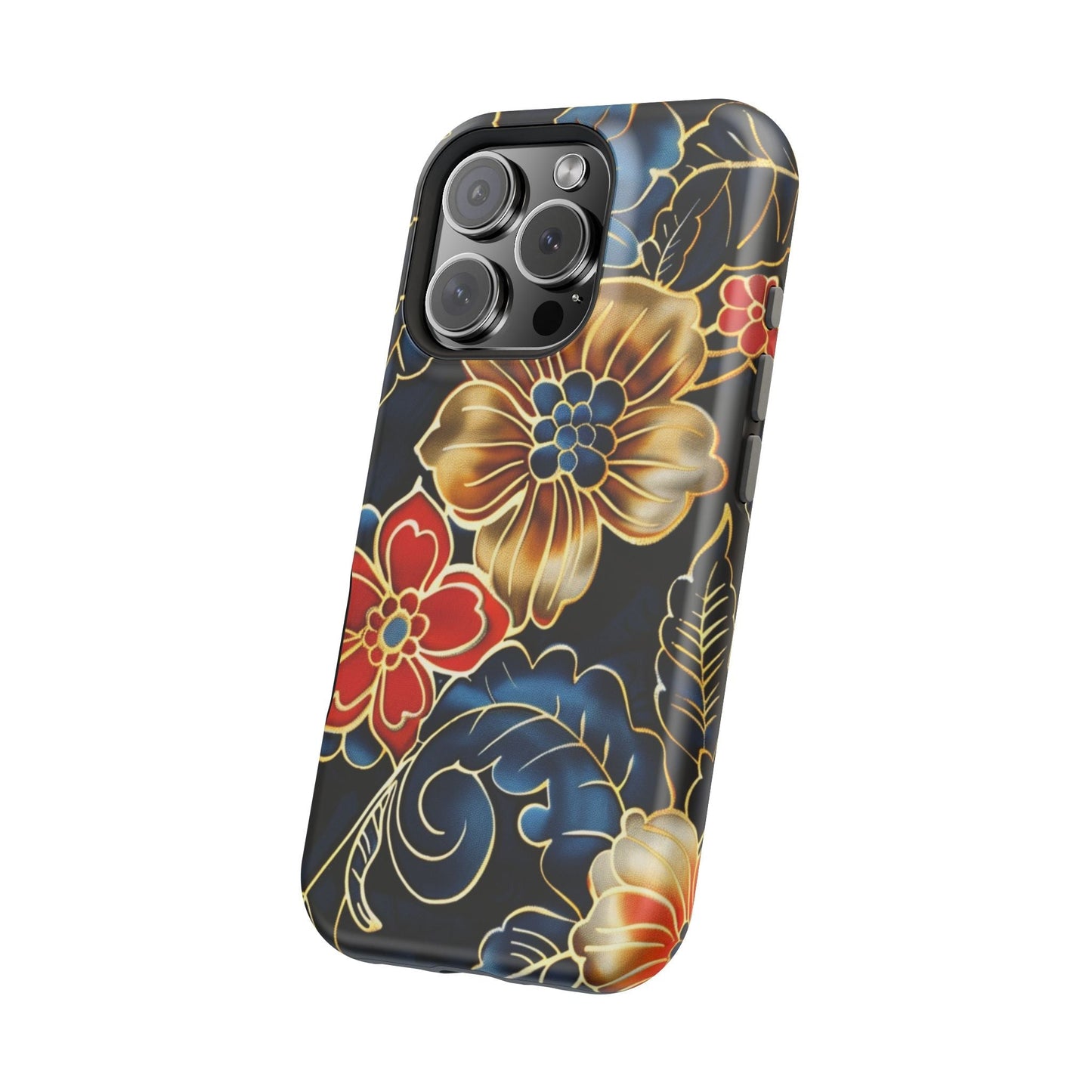 Floral Gold - Trim Magnetic Impact Phone Case - DIGITAL X