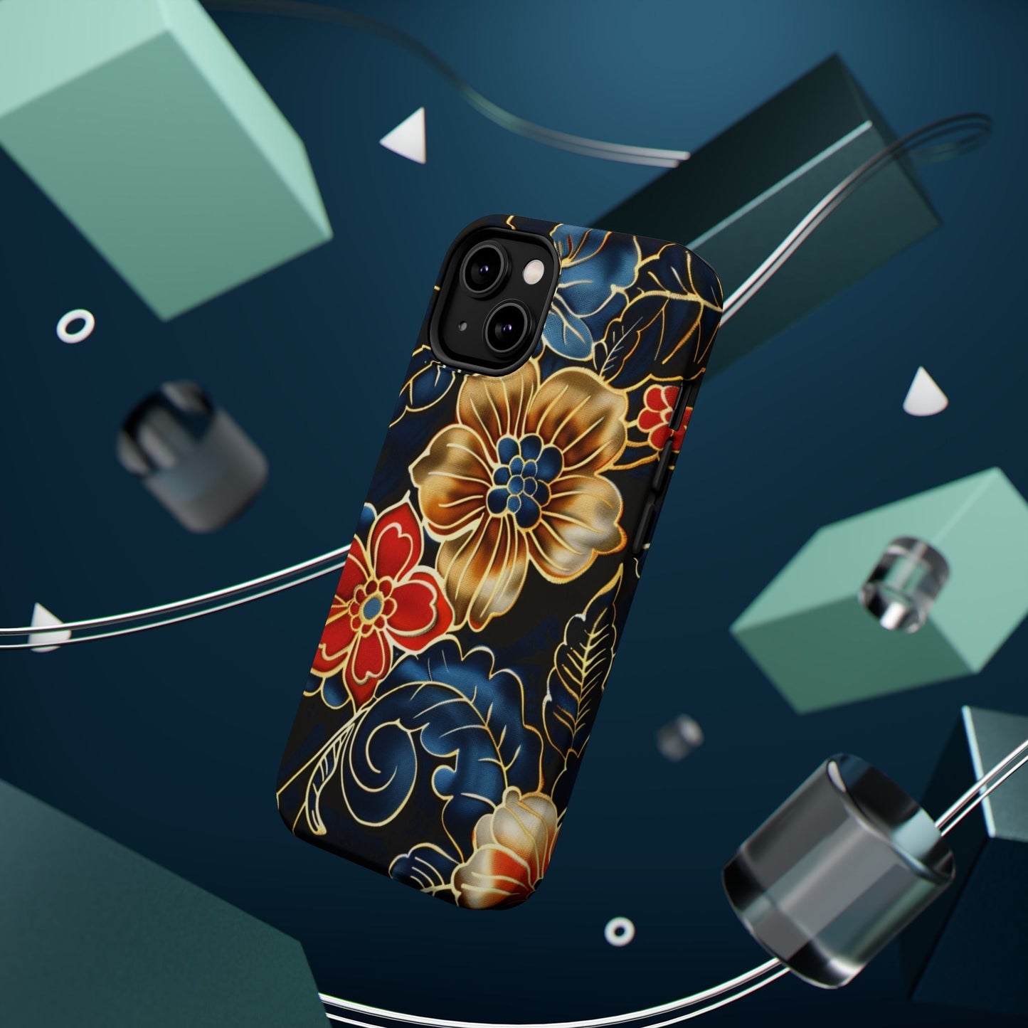 Floral Gold - Trim Magnetic Impact Phone Case - DIGITAL X