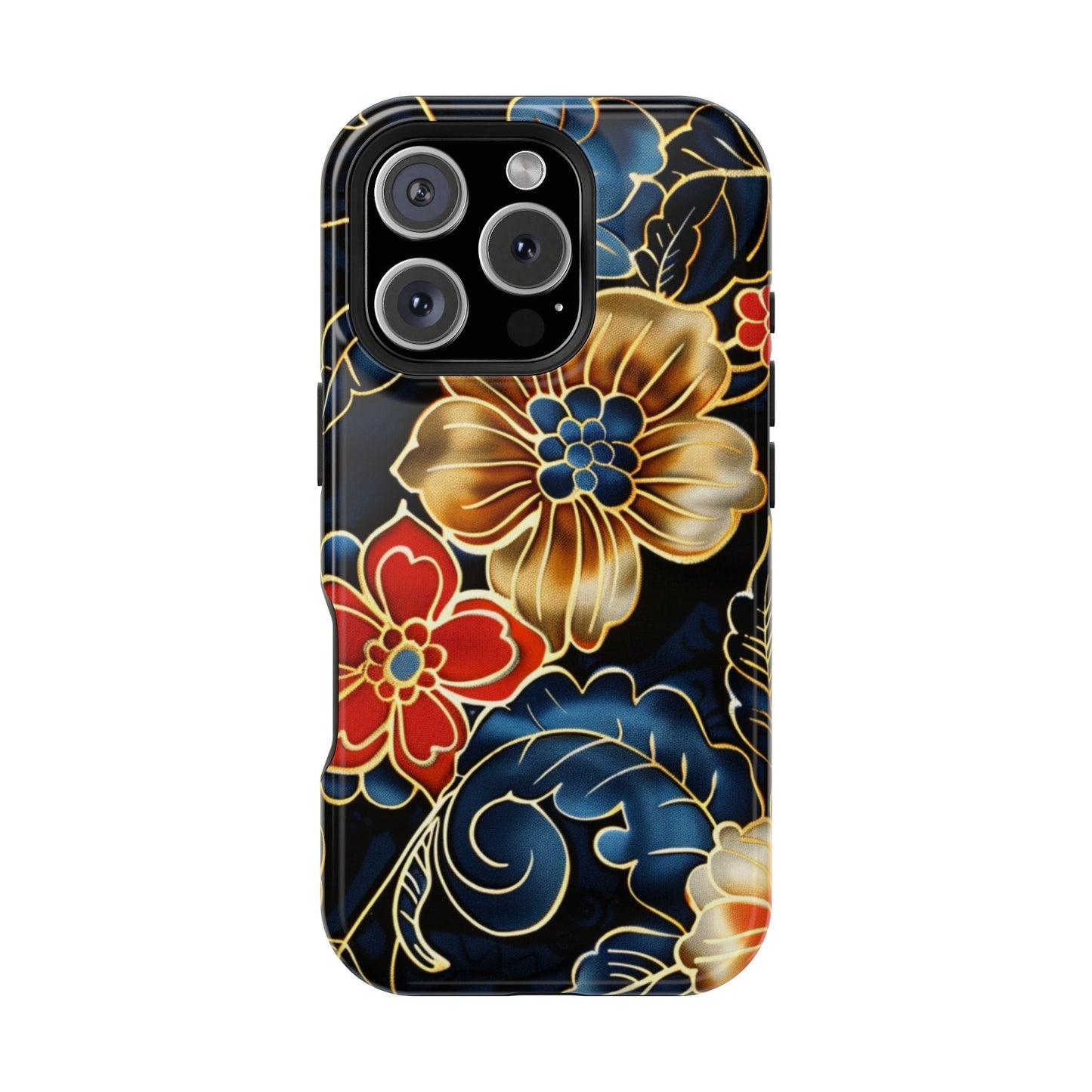 Floral Gold - Trim Magnetic Impact Phone Case - DIGITAL X